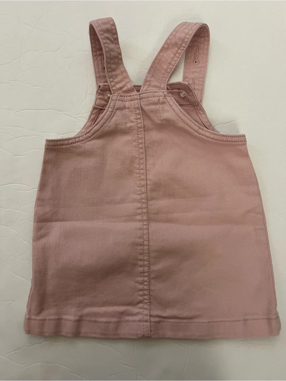 18-24m Girl Toddler pink denim overalls skirt/dress, NWOT, Old Navy